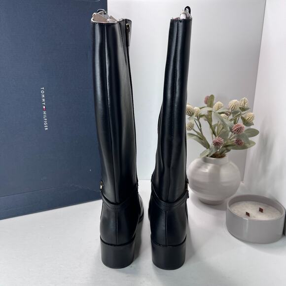 Tommy Hilfiger Diwan Knee High Riding Boots Black Women's 9.5M NWB - Picture 4 of 11